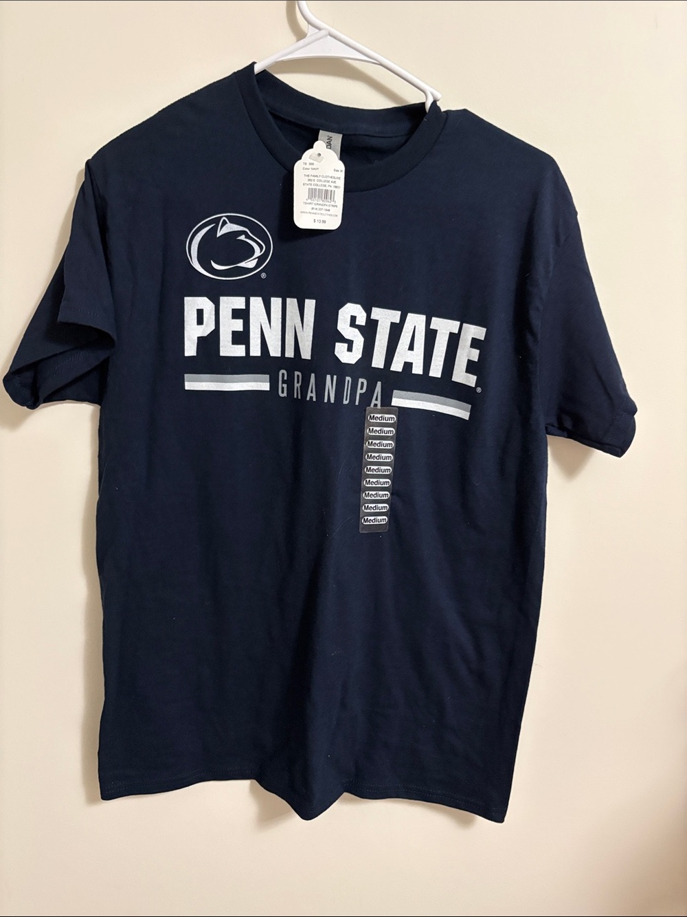 Gildan Navy Penn State Grandpa Short Sleeve Tee